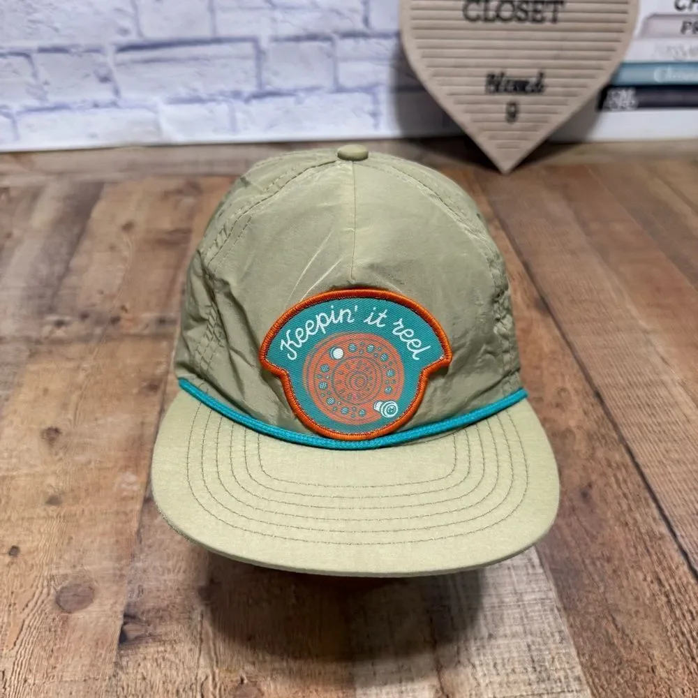 Sendero Provisions Co Keepin' it Reel Fishing Hat Snapback Baseball Cap Tan Rope - Picture 1 of 7